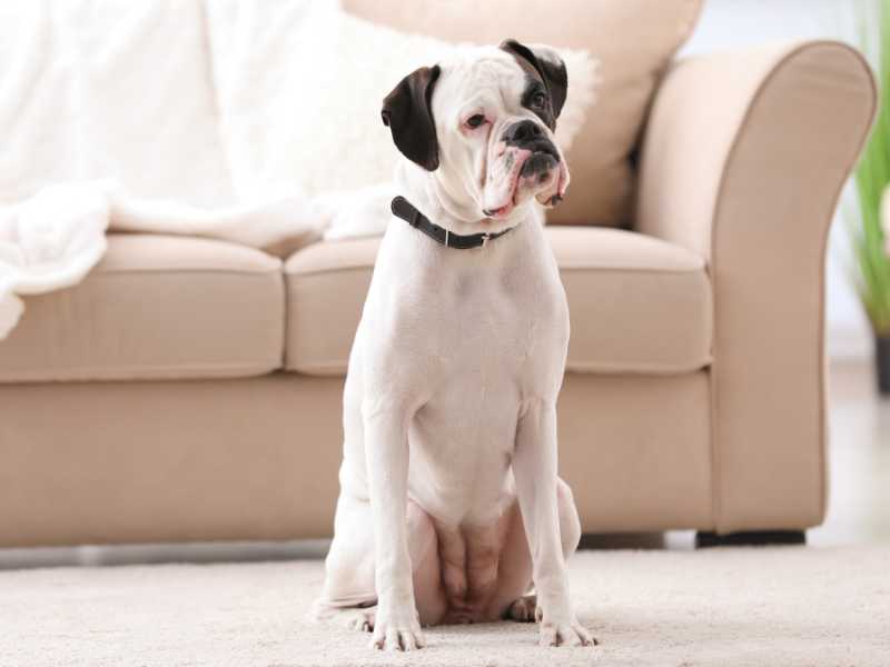 White Boxer Dog